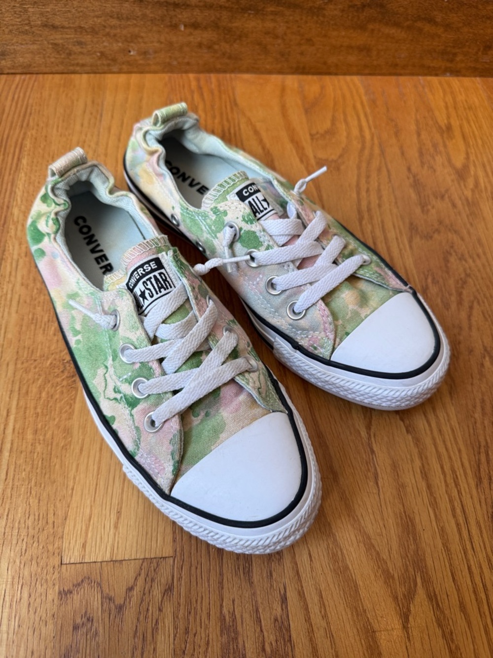 Converse CTAS Shoreline Washed Floral Elastic Back Slip On Sneakers Women’s Sz 8 - Picture 2 of 10
